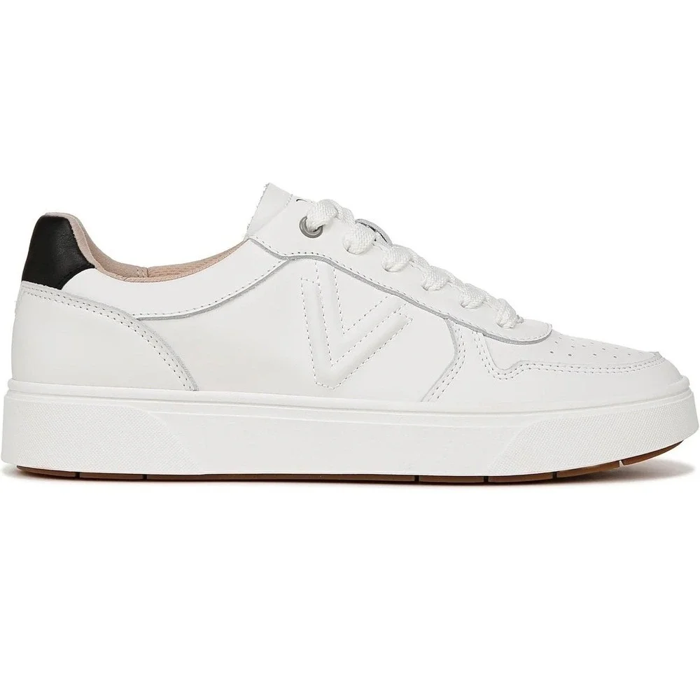 Vionic Kimmie Court Womens 11 Med White Leather Lace Up Orthopedic Sneaker Shoes